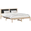 Sengestel med Polstret Hovedgavl Sort 150 x 200 cm