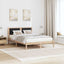 Sengestel med Polstret Hovedgavl Sort 140 x 200 cm