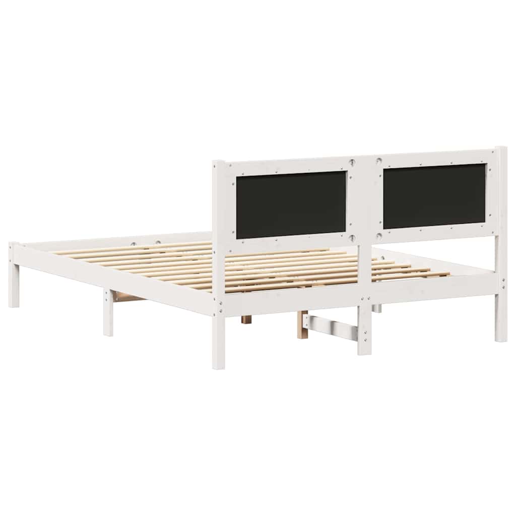 Sengestel med Polstret Hovedgavl Lysegrå 140 x 200 cm