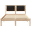 Sengestel med Polstret Hovedgavl Sort 120 x 200 cm