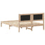 Sengestel med Polstret Hovedgavl Sort 140 x 190 cm