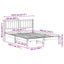 Sengestel med Polstret Hovedgavl Sort 140 x 190 cm