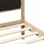 Sengestel med Polstret Hovedgavl Sort 120 x 190 cm