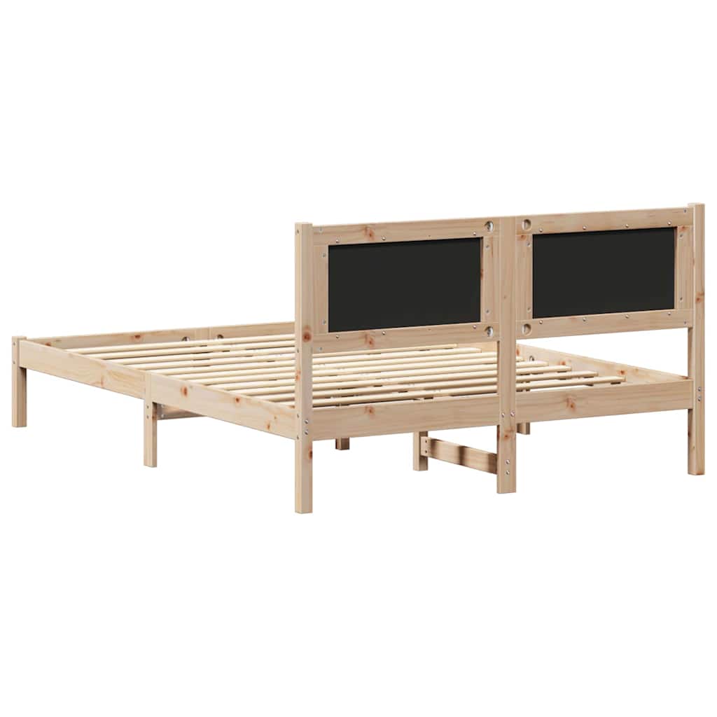 Sengestel med Polstret Hovedgavl Sort 120 x 190 cm