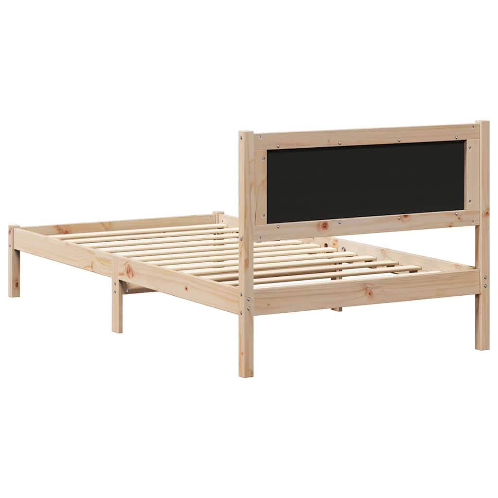 Sengestel med Polstret Hovedgavl Lysegrå 100 x 200 cm