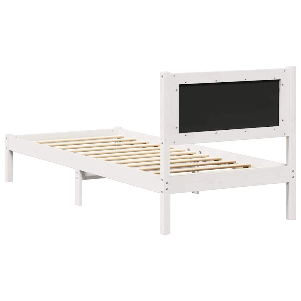 Sengestel med Polstret Hovedgavl Lysegrå 75 x 190 cm