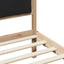 Sengestel med hovedgærde Sort 120 x 200 cm Stof