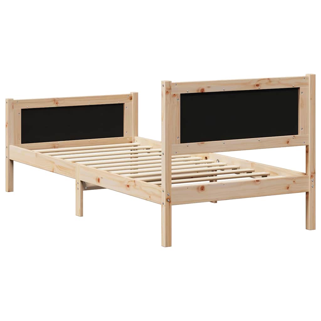 Sengestel med hovedgærde Lysegrå 100 x 200 cm Stof