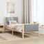 Sengestel med hovedgærde Lysegrå 80 x 200 cm Stof