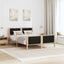 Sengestel Brun og sort 135 x 190 cm Massivt fyrretræ