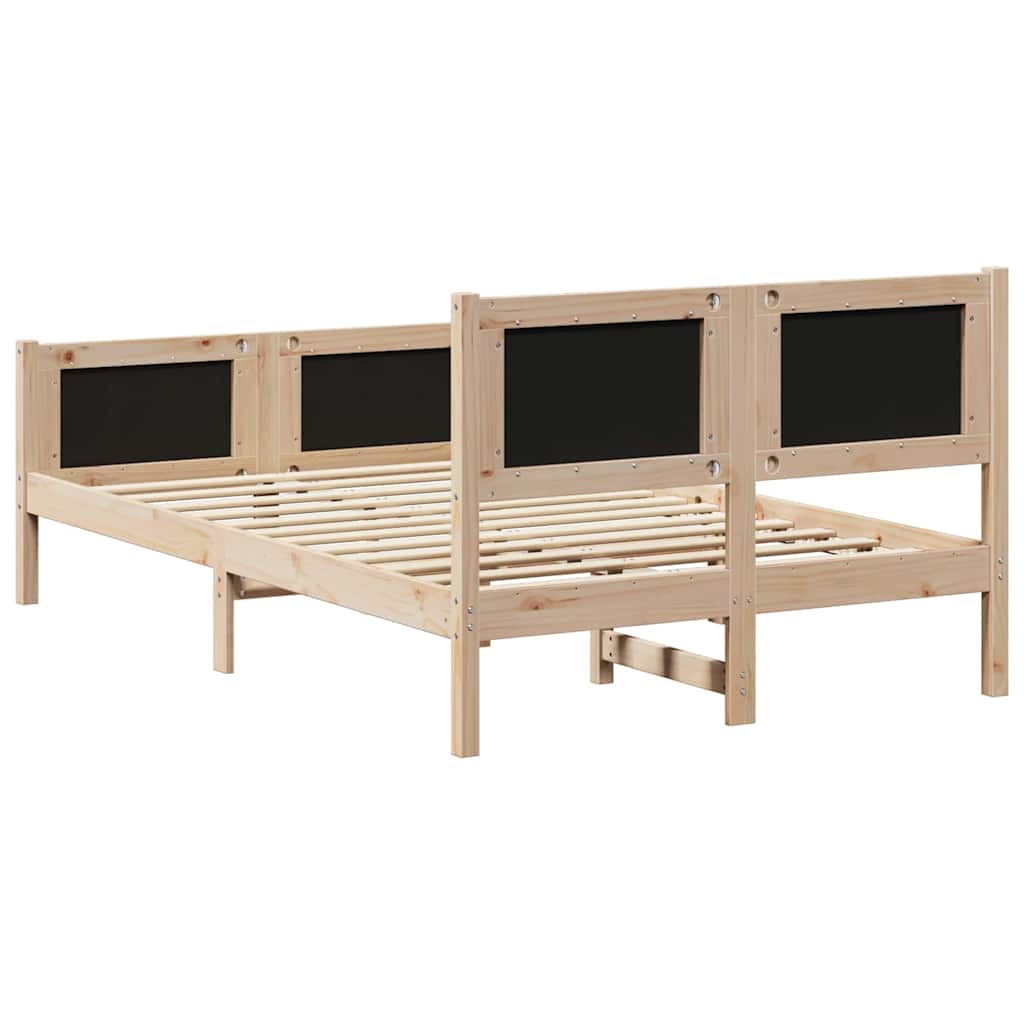 Sengestel Brun og sort 120 x 190 cm Massivt fyrretræ