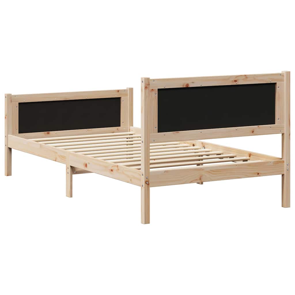 Sengestel Brun og taupe 100 x 200 cm Massivt fyrretræ