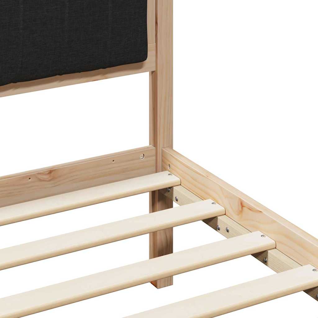 Sengestel Brun og sort 80 x 200 cm Massivt fyrretræ