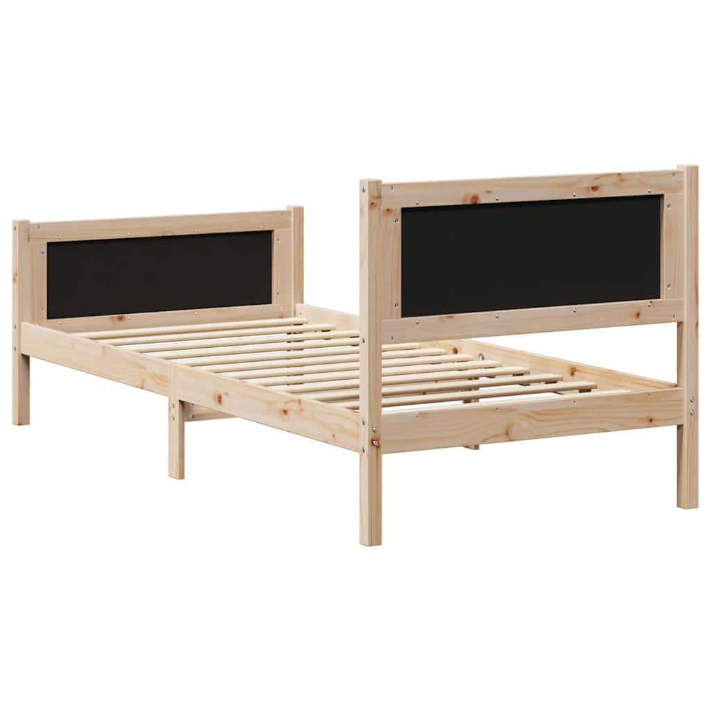 Sengestel Brun og sort 90 x 190 cm Massivt fyrretræ