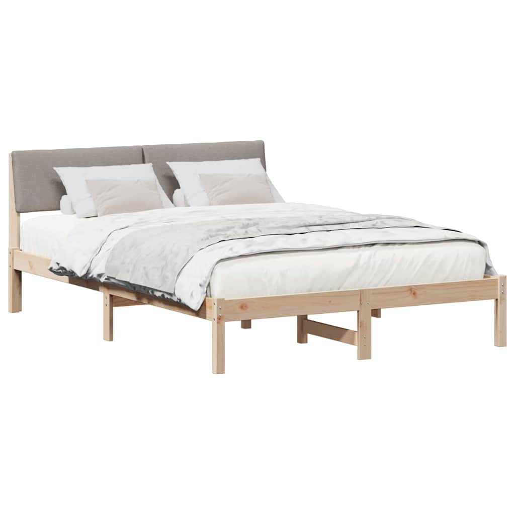 Sengestel Brun og taupe 150 x 200 cm Massivt fyrretræ