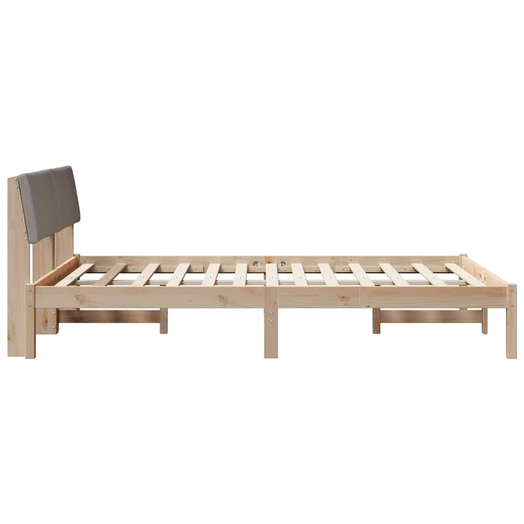 Sengestel Brun og taupe 150 x 200 cm Massivt fyrretræ