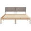 Sengestel Brun og taupe 140 x 200 cm Massivt fyrretræ