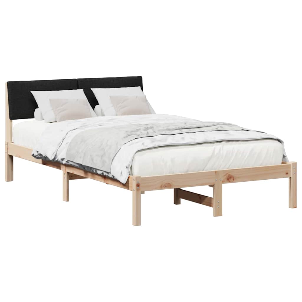 Sengestel Brun og sort 120 x 200 cm Massivt fyrretræ