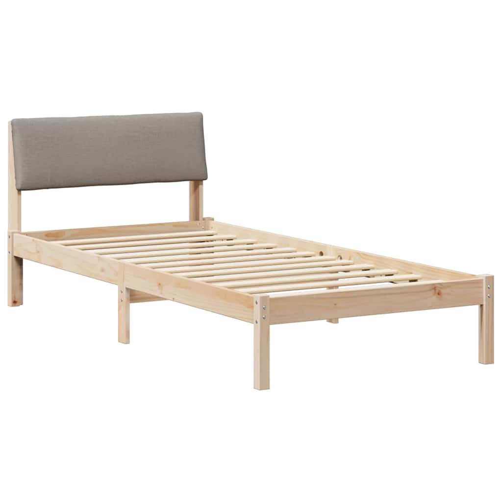 Sengestel Brun og taupe 100 x 200 cm Massivt fyrretræ