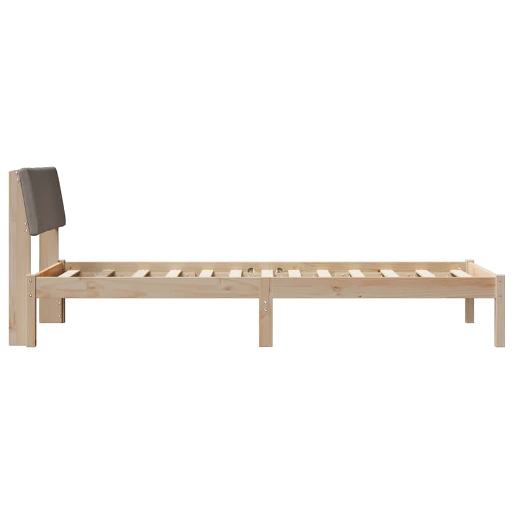 Sengestel Brun og taupe 100 x 200 cm Massivt fyrretræ