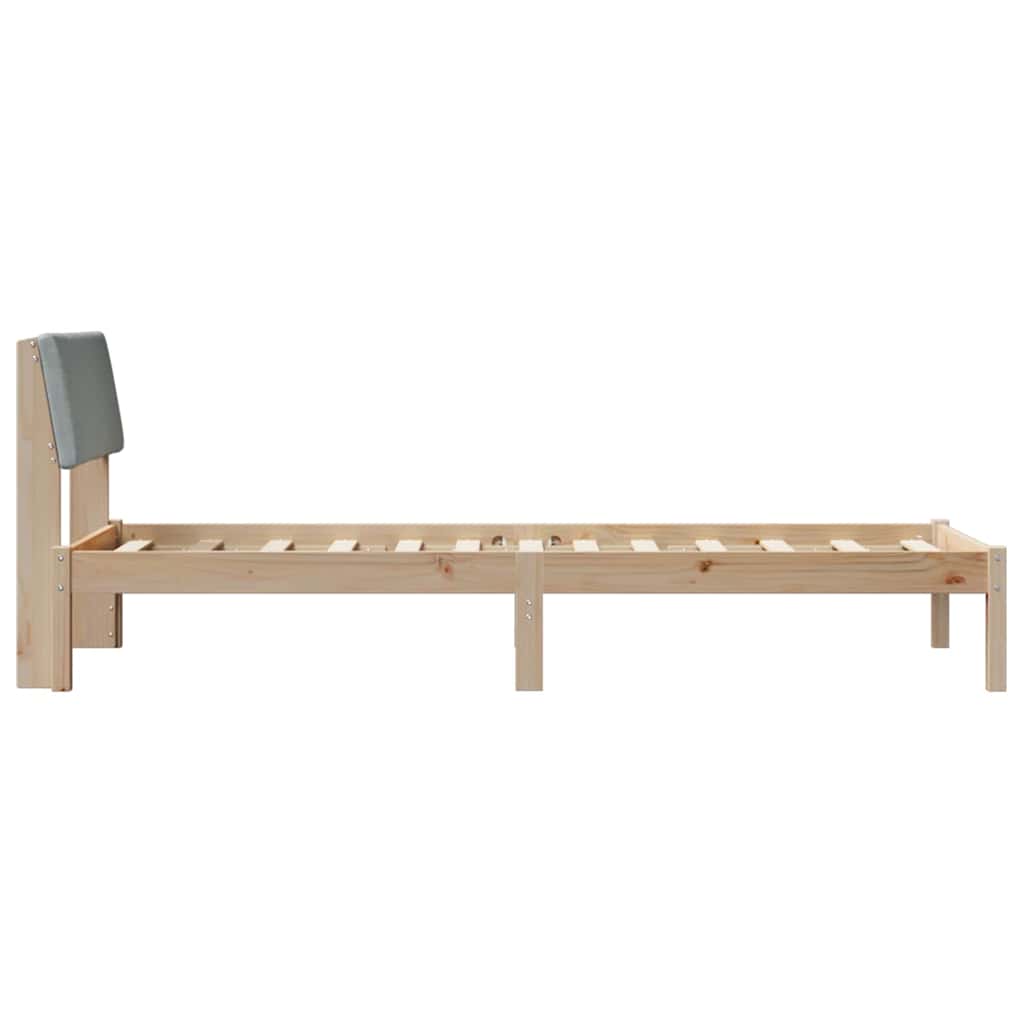 Sengestel Brun og lys grå 80 x 200 cm Massivt fyrretræ