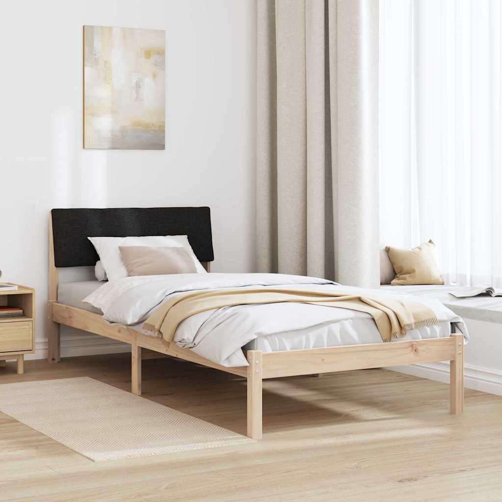 Sengestel Brun og sort 90 x 190 cm Massivt fyrretræ
