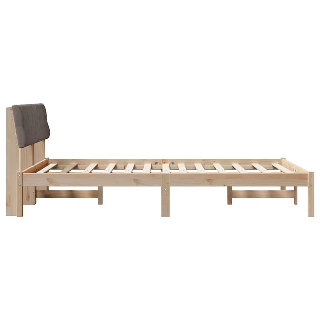 Sengestel Brun og taupe 160 x 200 cm Massivt fyrretræ
