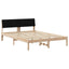Sengestel Brun og sort 150 x 200 cm Massivt fyrretræ