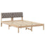 Sengestel Brun og taupe 140 x 200 cm Massivt fyrretræ