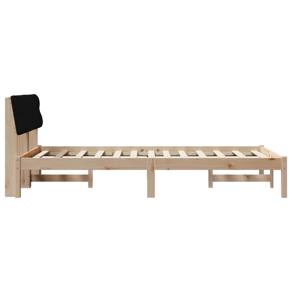 Sengestel Brun og sort 120 x 200 cm Massivt fyrretræ