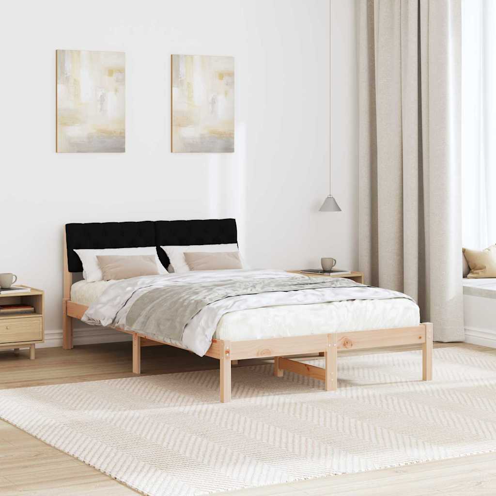 Sengestel Brun og sort 120 x 190 cm Massivt fyrretræ