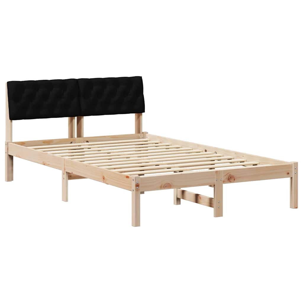Sengestel Brun og sort 120 x 190 cm Massivt fyrretræ