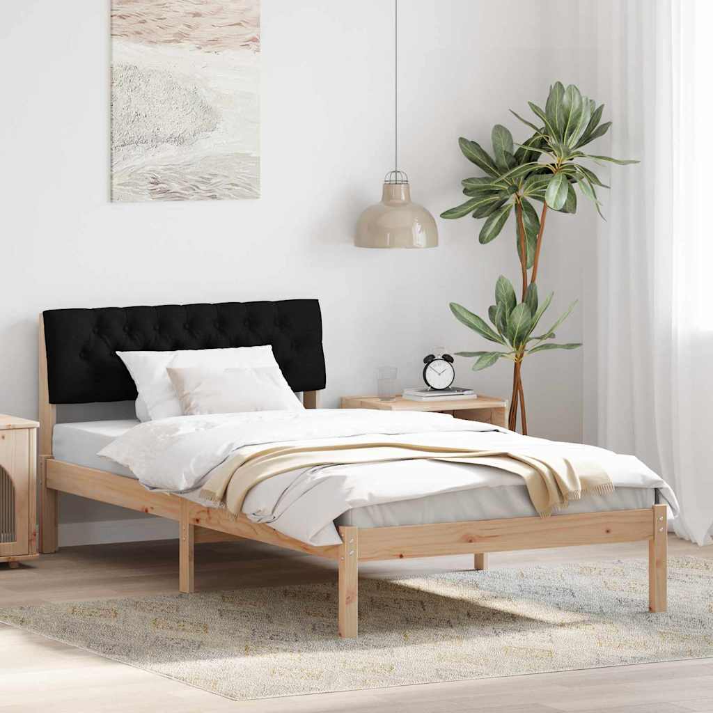 Sengestel Brun og sort 100 x 200 cm Massivt fyrretræ
