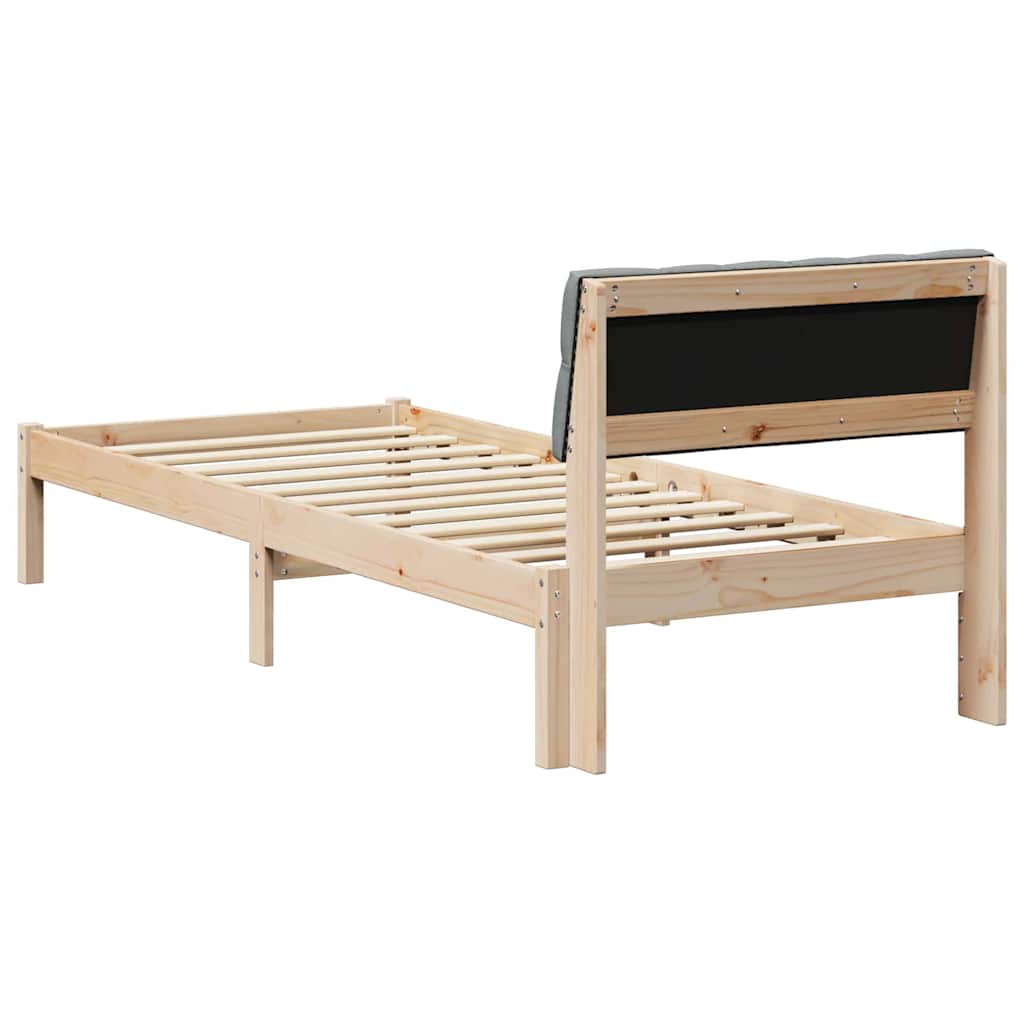 Sengestel Brun og lys grå 80 x 200 cm Massivt fyrretræ