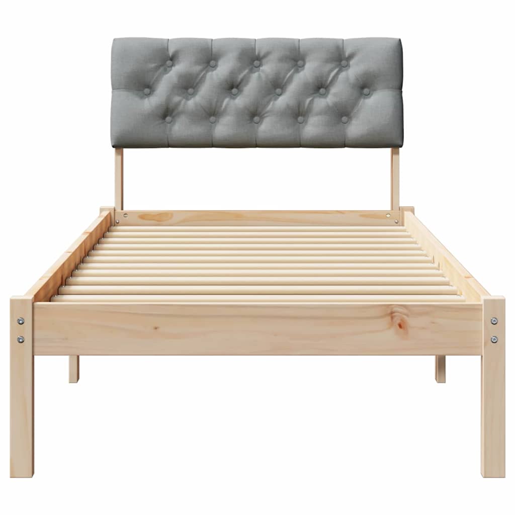 Sengestel Brun og lys grå 80 x 200 cm Massivt fyrretræ