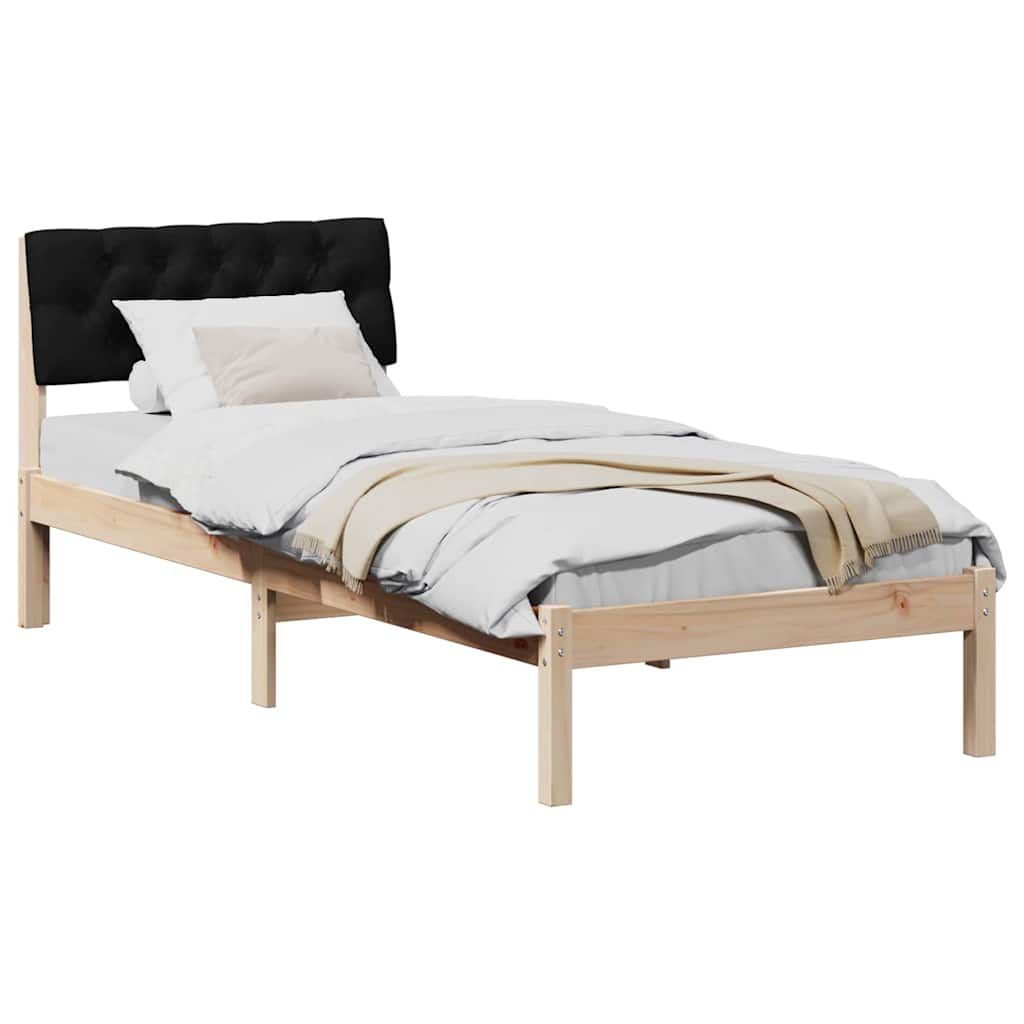 Sengestel Brun og sort 80 x 200 cm Massivt fyrretræ