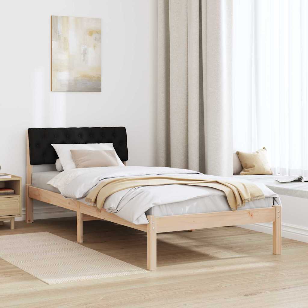 Sengestel Brun og sort 90 x 190 cm Massivt fyrretræ