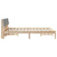Sengestel Brun og lys grå 135 x 190 cm Massivt fyrretræ