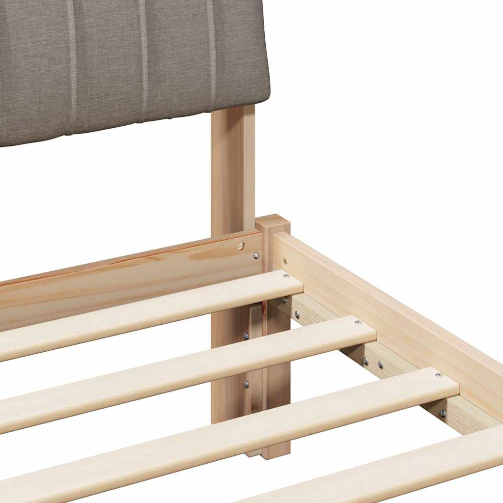 Sengestel Brun og taupe 75 x 190 cm Massivt fyrretræ