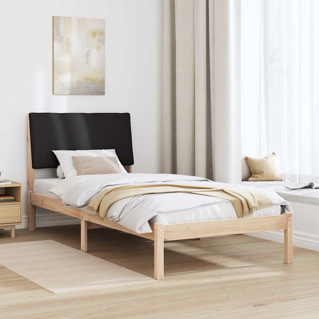 Sengestel Brun og sort 100 x 200 cm Massivt fyrretræ