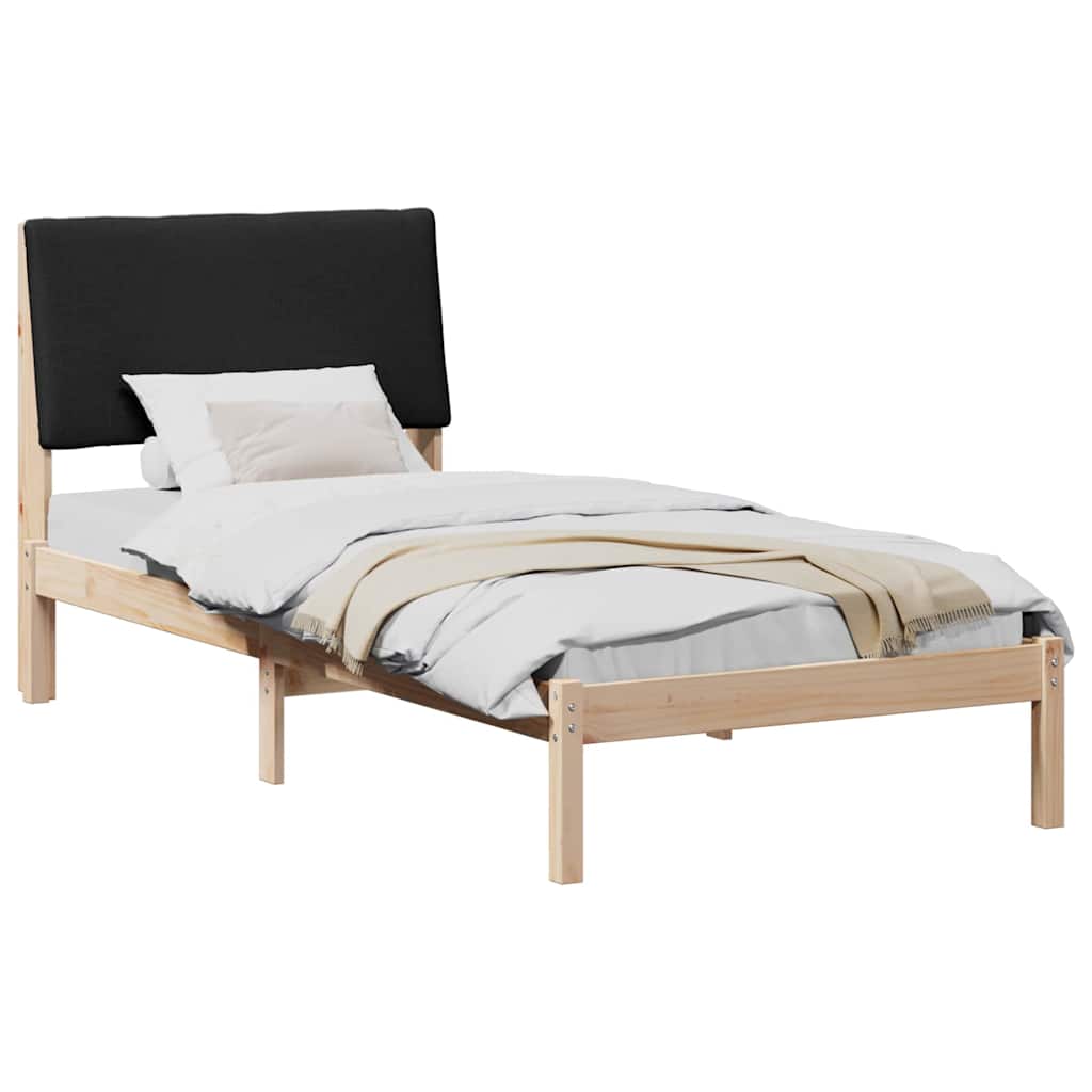 Sengestel Brun og sort 100 x 200 cm Massivt fyrretræ