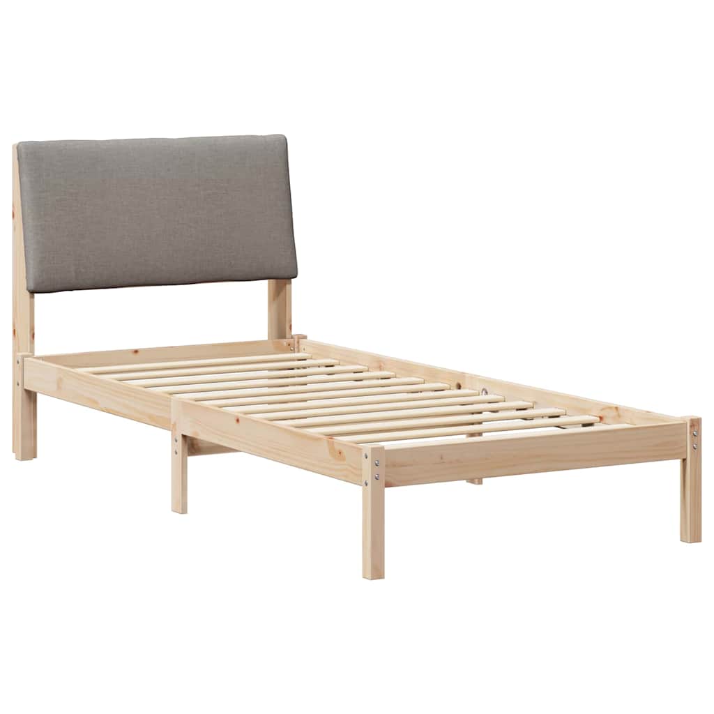 Sengestel Brun og taupe 100 x 200 cm Massivt fyrretræ