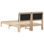 Sengestel med Polstret Hovedgavl Brun 135 x 190 cm