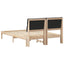 Sengestel med Polstret Hovedgavl Brun 135 x 190 cm