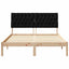 Sengestel med Polstret Hovedgavl Brun 135 x 190 cm