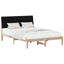 Sengestel med Polstret Hovedgavl Brun 135 x 190 cm