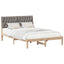 Sengestel med Polstret Hovedgavl Brun 135 x 190 cm