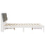 Sengestel med Polstret Hovedgavl Hvid 135 x 190 cm