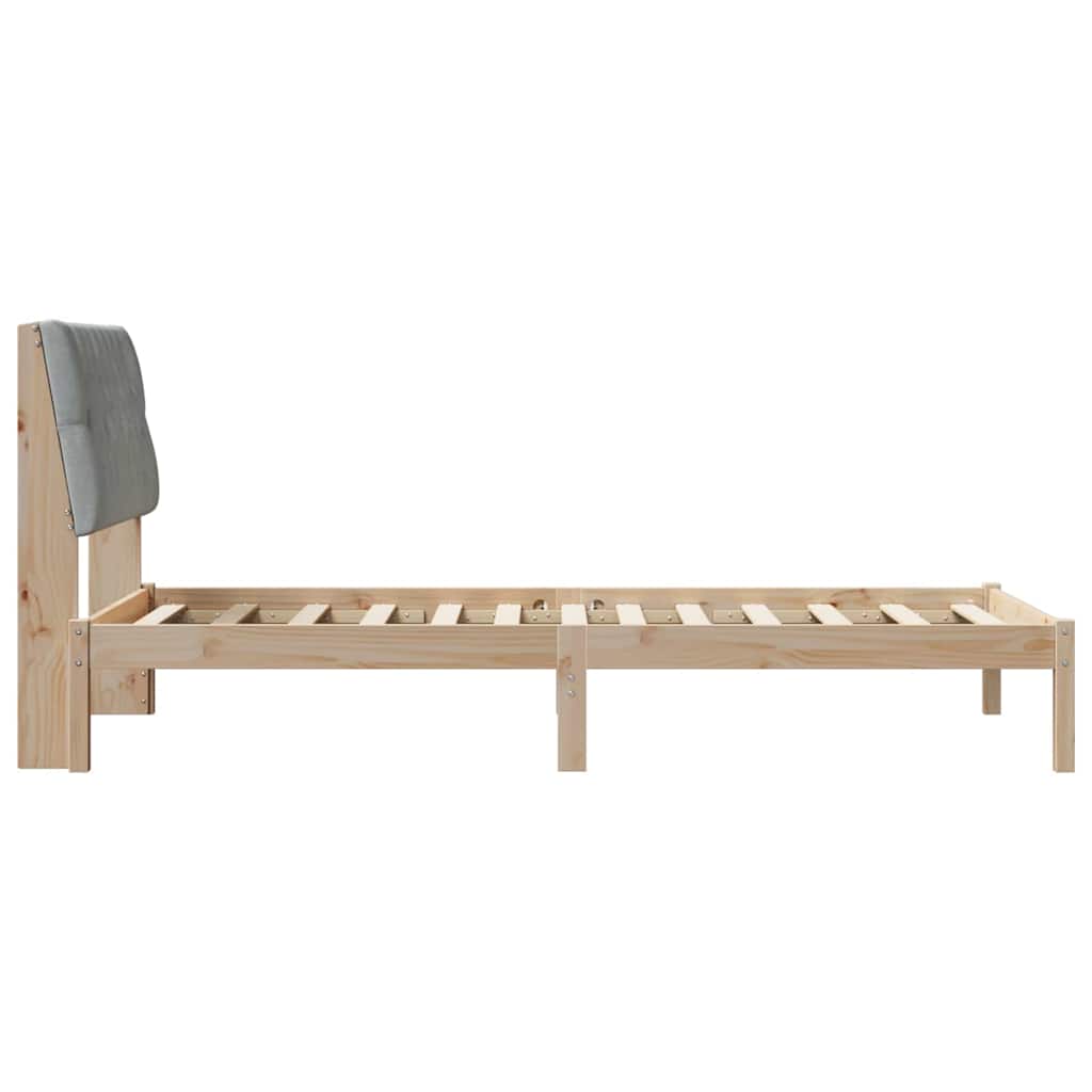Sengestel med Polstret Hovedgavl Brun 100 x 200 cm