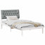 Sengestel med Polstret Hovedgavl Hvid 100 x 200 cm